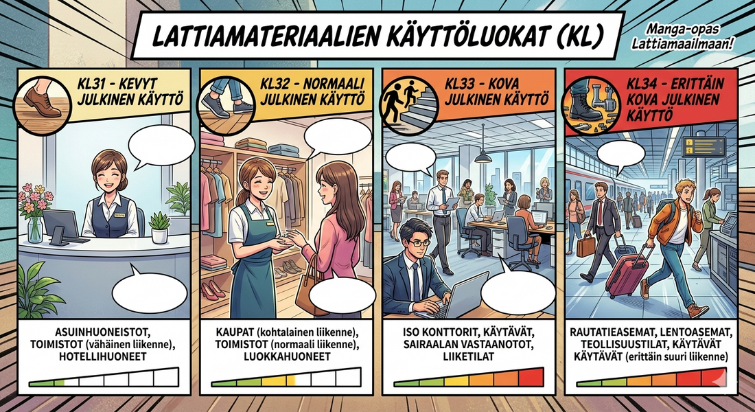 Lattioiden käyttöluokat