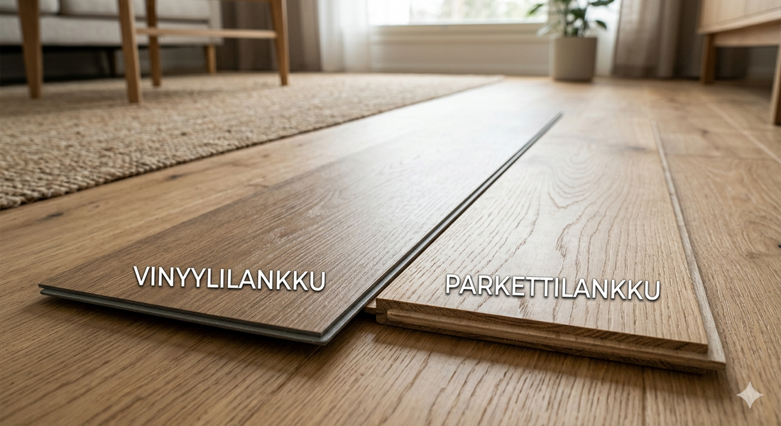 Vinyylilankku vai parketti: huolettomuus vs arvokkuus